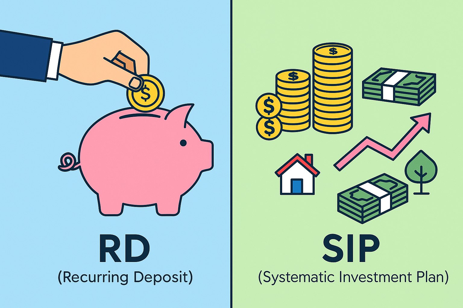 Goal-Based Investing: Use RD for Short-Term, SIP for Long-Term – Calculator Comparison
