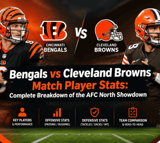 Bengals vs Cleveland Browns Match Player Stats