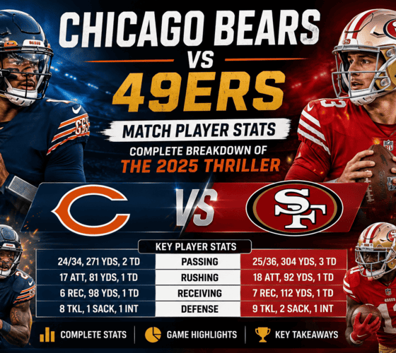 Chicago Bears vs 49ers Match Player Stats (1)
