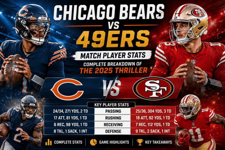 Chicago Bears vs 49ers Match Player Stats (1)