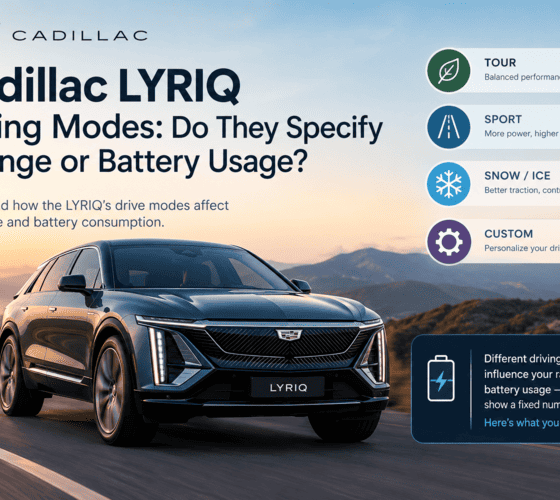 Cadillac LYRIQ Driving Modes: Do They Specify a Range or Battery Usage?