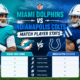 Explore Miami Dolphins vs Indianapolis Colts match player stats, including passing, rushing, receiving, touchdowns, tackles, and key player performances.
